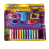 Kores Kool Toolz Multicolor s desine Modelling fun Clays With 12 shades and 4 diffrent moudls,100gms