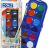 Doms non toxic aqua water colour cakes with brush-12 shades -1set for painting