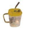 Glass Mug with straw lid