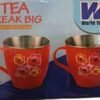 Tea ,coffee, milk cup plastic with stainless steel pack of 6 nos