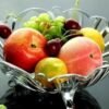 CrystalGlass Fruit Bowl with 3 Legs l Large Decorative Serving Bowl for Kitchen, Dining Table, Reception, Transparent, Gift