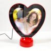 Customized Magic Mirror | Heart Shape Photo Frame with LED Lights,Gift,  2in1 Mirror with photo frame
