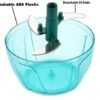 Plastic Handy Chopper with 3 Stainless Steel Blades Manual Pull and Sharp Vegetable Cutter