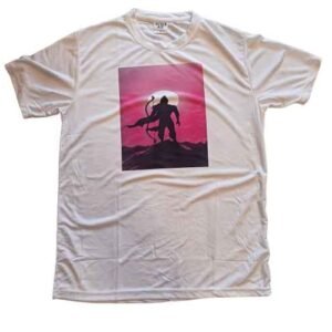 white color custmizable printed t-shirt